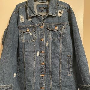 Long denim jacket